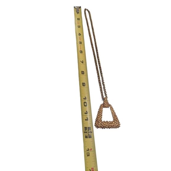 Sarah Coventry Hobnail Golden Sunset‎ Pendant Gold Tone Necklace 1970s - Picture 4 of 4